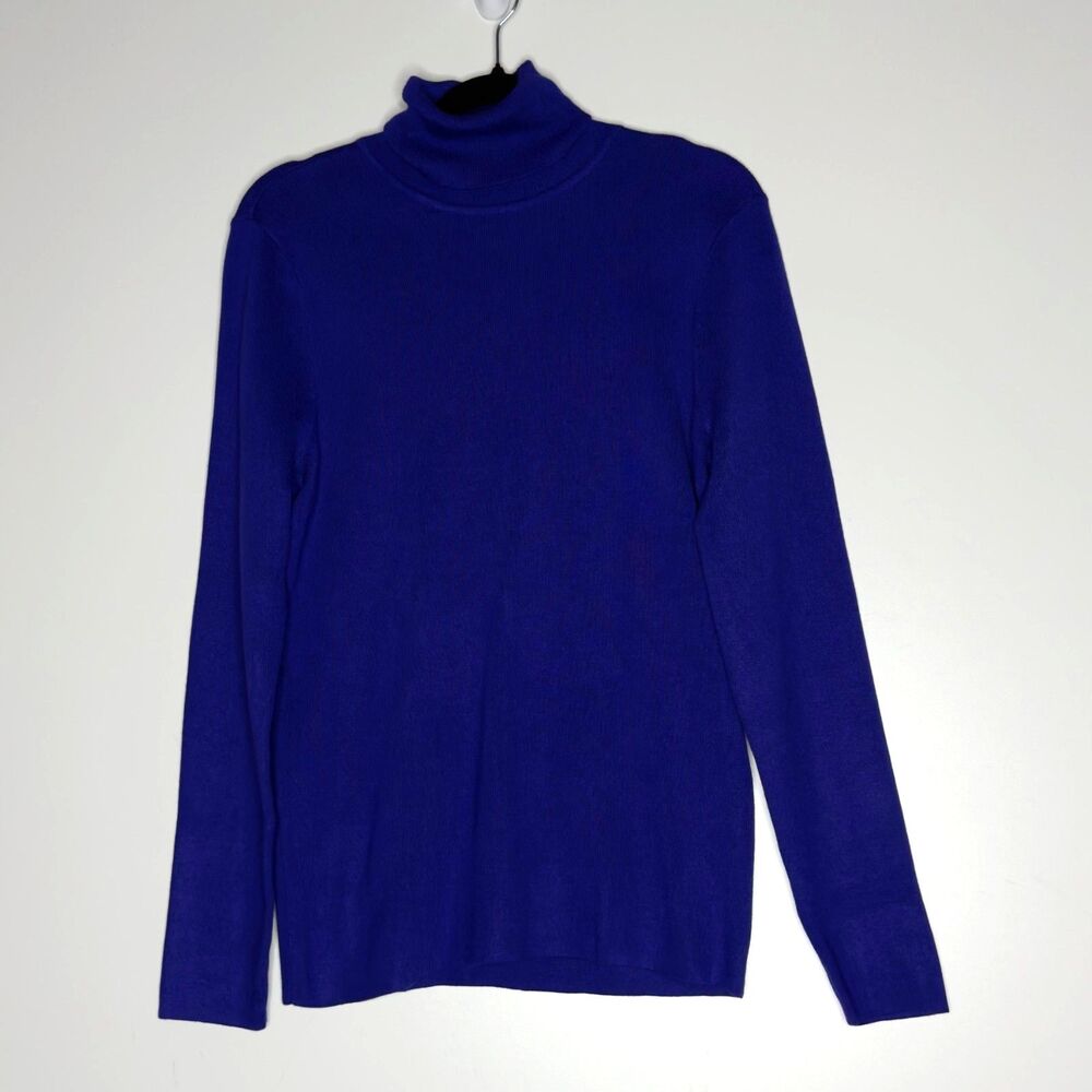 New Chico's Rachel Turtleneck Sweater Purple Twilight Women's Medium (Chico's 1)